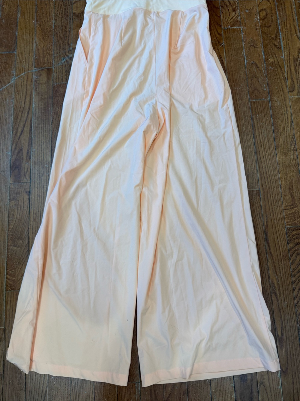 HALARA Peach V-Neck Wide-Leg Spaghetti Strap Jumpsuit - Picture 7 of 11